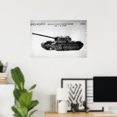 ソビエトT-54の主戦闘戦車 ポスター (ホームオフィス)