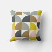 ソフかわいらしトカラーのジオメトリ形状パターン クッション (裏面)