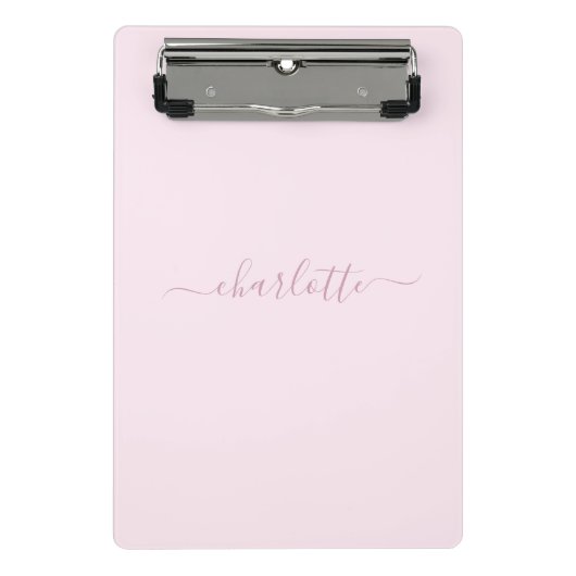 ソフかわいらしトピンクと赤面 ミニクリップボード (正面)