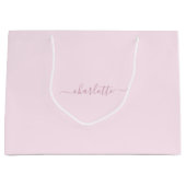 ソフかわいらしトピンクと赤面 ラージペーパーバッグ (正面)