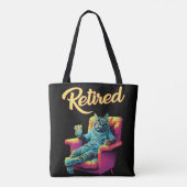 ソファおもしろいーの定年の猫 トートバッグ (裏面)