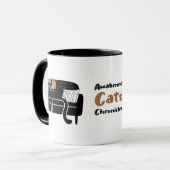 ソファお洒落で眠る黒猫 マグカップ (正面左)