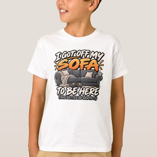 ソファから起き上がってきました Tシャツ (正面)