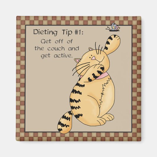 ソファから降りる… -冷蔵庫用マグネット マグネット (正面)