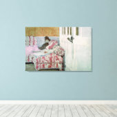 ソファかホワイトルームで キャンバスプリント (インサイチュ (ウッドフロア))