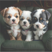 ソファすごいーにかわいい子犬2 シール (正面)