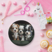 ソファすごいーにかわいい子犬2 ペーパープレート (パーティー)