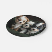 ソファすごいーにかわいい子犬2 ペーパープレート (アングル)