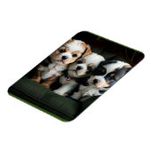 ソファすごいーにかわいい子犬2 マグネット (左側)