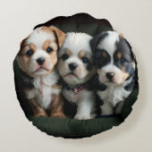 ソファすごいーにかわいい子犬2 ラウンドクッション (裏面)