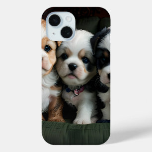 ソファすごいーにかわいい子犬2 iPhone 15ケース