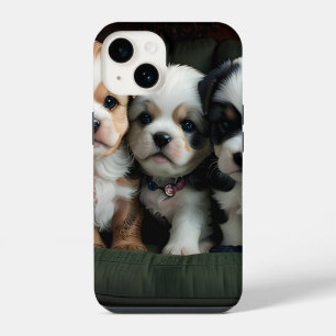 ソファすごいーにかわいい子犬2 iPhone 14ケース