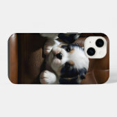 ソファすごいーの可愛い子犬1 iPhoneケース (裏面横)