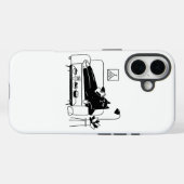 ソファでおやつを食べながらくつろぐ黒猫 Case-Mate iPhoneケース (裏面 (横))