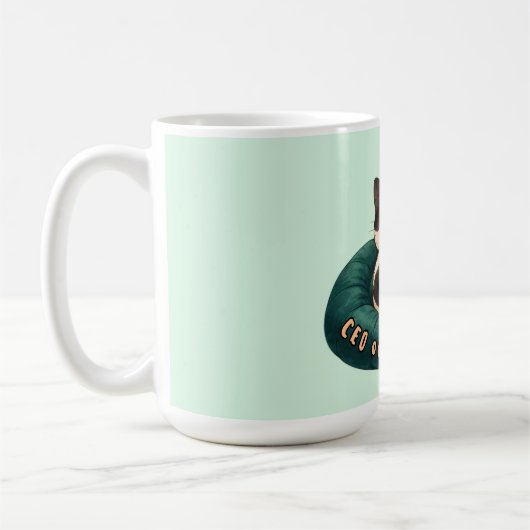 「ソファでお昼寝王」猫 コーヒーマグカップ (左)