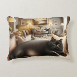 ソファでくつろぐ猫 アクセントクッション