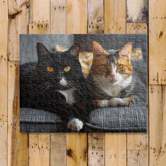 ソファにいる猫たち ジグソーパズル