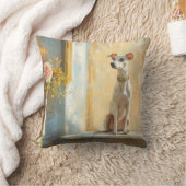 ソファにグレイハウンド クッション (ブランケット)