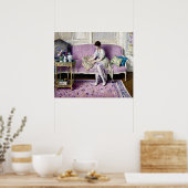 ソファに座ったインテリア ポスター (キッチン)