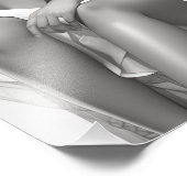 ソファに座ったエキゾチックな少女 フォトプリント            (角)