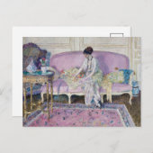 ソファに座っている女性 | フレデリック・カール・フリセケ ポストカード (正面/裏面)