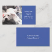 ソファに座ってかわいい怠け犬のパパ 名刺 (正面/裏面)