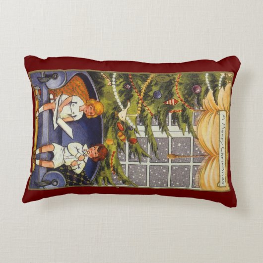 ソファに座る子供たち アクセントクッション (裏面)