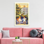 ソファに座る子供たち キャンバスプリント (インサイチュ (リビング))