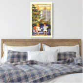 ソファに座る子供たち キャンバスプリント (インサイチュ (寝室))