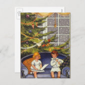 ソファに座る子供たち シーズンポストカード (正面/裏面)