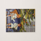 ソファに座る子供たち ジグソーパズル (横)