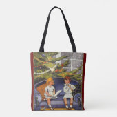 ソファに座る子供たち トートバッグ (裏面)