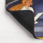 ソファに座る子供たち マウスパッド (コーナー)