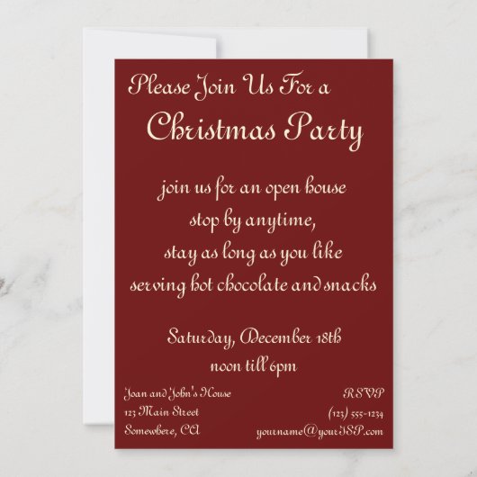 ソファに座る子供たち 招待状 (裏面)