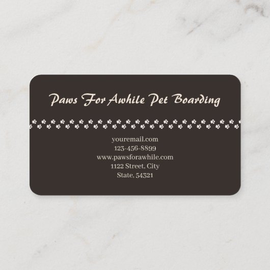 ソファに眠る豪華なドイツの羊飼い 名刺 (裏面)