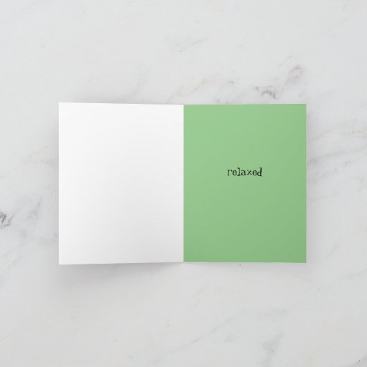 ソファに飛び出した救助ボクリラックスサーの写真 ノートカード (内部)