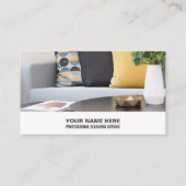 ソファのクッション、清掃サービス 名刺 (正面)