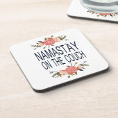 ソファのナマステイおもしろい コースター (左側)