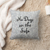ソファの上に犬を置かないスパークリー銀枕 クッション (ブランケット)
