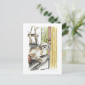 ソファの犬のポストカード ポストカード (スタンド正面)