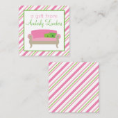 ソファエレガントギフト囲いカードの設定 ノートカード (正面/裏面)