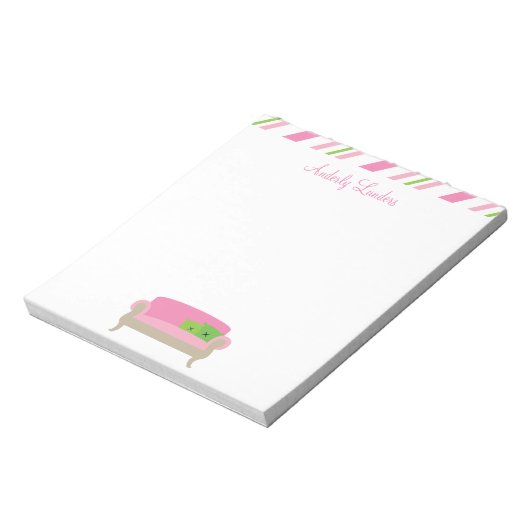 ソファエレガントメモパーソナライズされた帳 ノートパッド (回転)