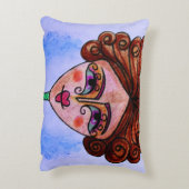 ソファカラフルピローお洒落（女性01） アクセントクッション (裏面(縦))