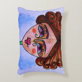 ソファカラフルピローお洒落（女性01） アクセントクッション (正面(垂直))