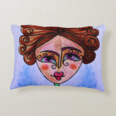 ソファカラフルピローお洒落（女性01） アクセントクッション (裏面)