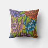 ソファカラフル&ベッド用フラワープリント装飾用クッション クッション (裏面)