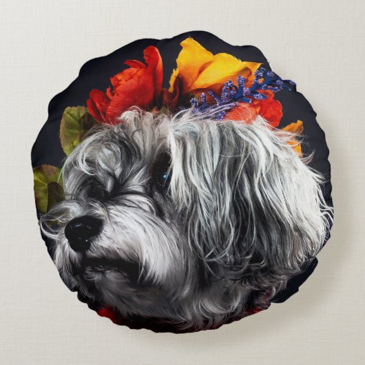 ソファスタイリッシュー用の円枕 ラウンドクッション (裏面)