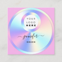 ソファセラピストホログラフQRコードロゴフォトピンク