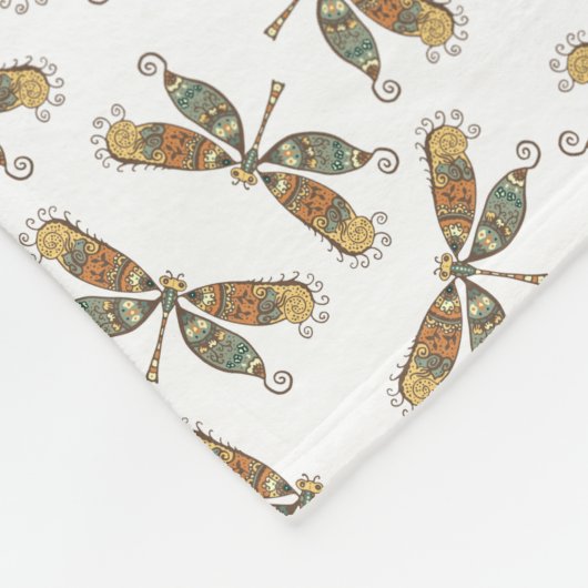 ソファチェア用ドラゴンフライギフトフリースブランケット フリースブランケット (角)