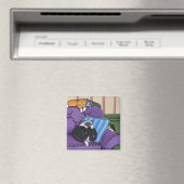 ソファマグネットに眠い猫お洒落たち マグネット (インサイチュ (食洗機))